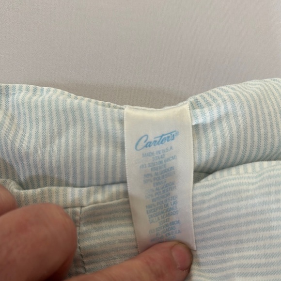 Carter's Blue and Yellow Patchwork baby Quilt, crib blanket - Picture 2 of 3